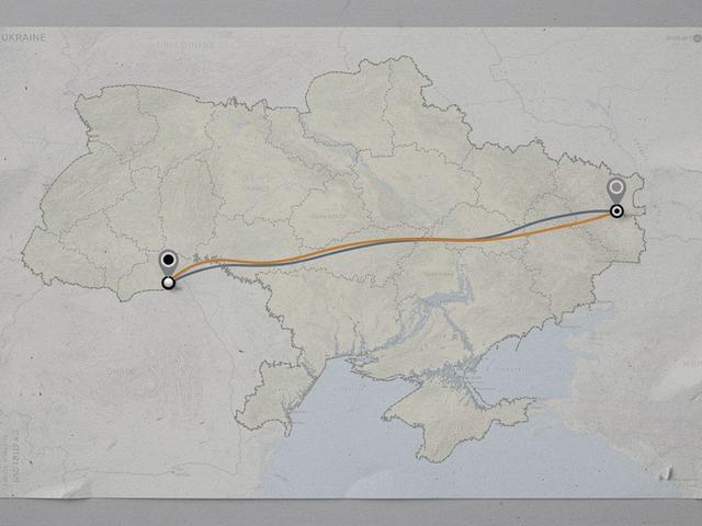 Mini-map style preview of a two-day route